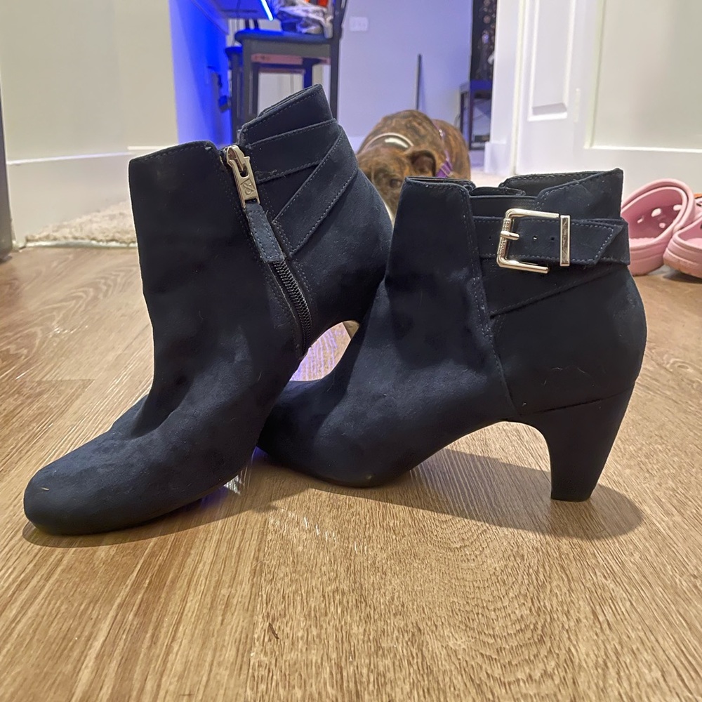 Sam & Libby Booties Blue w/ Buckle
